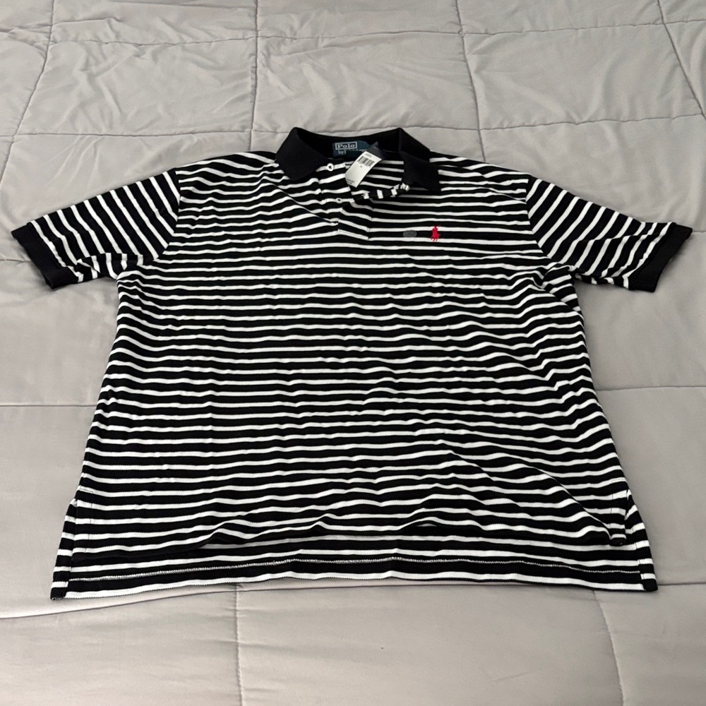 Ralph Lauren Black and White Polo Shirt w/tags